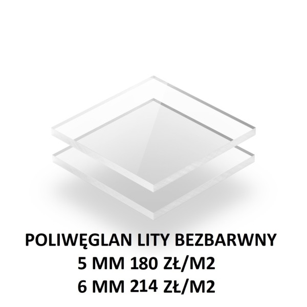 Poliwęglan lity bezbarwny