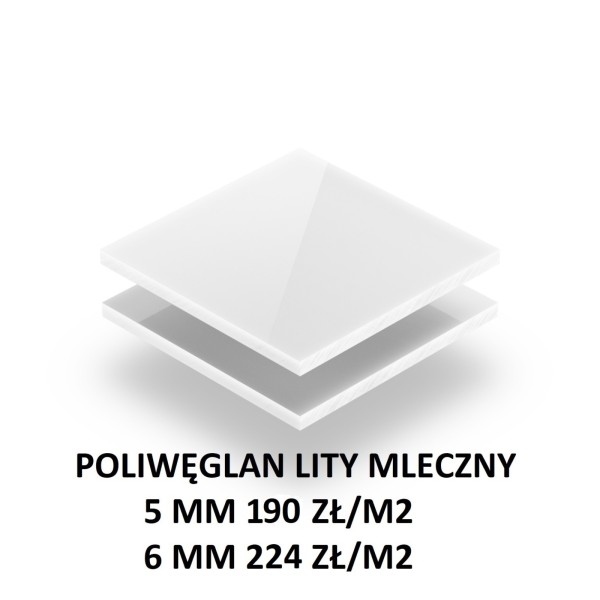 Poliwęglan lity opal/mleczny